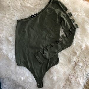 One shoulder bodysuit